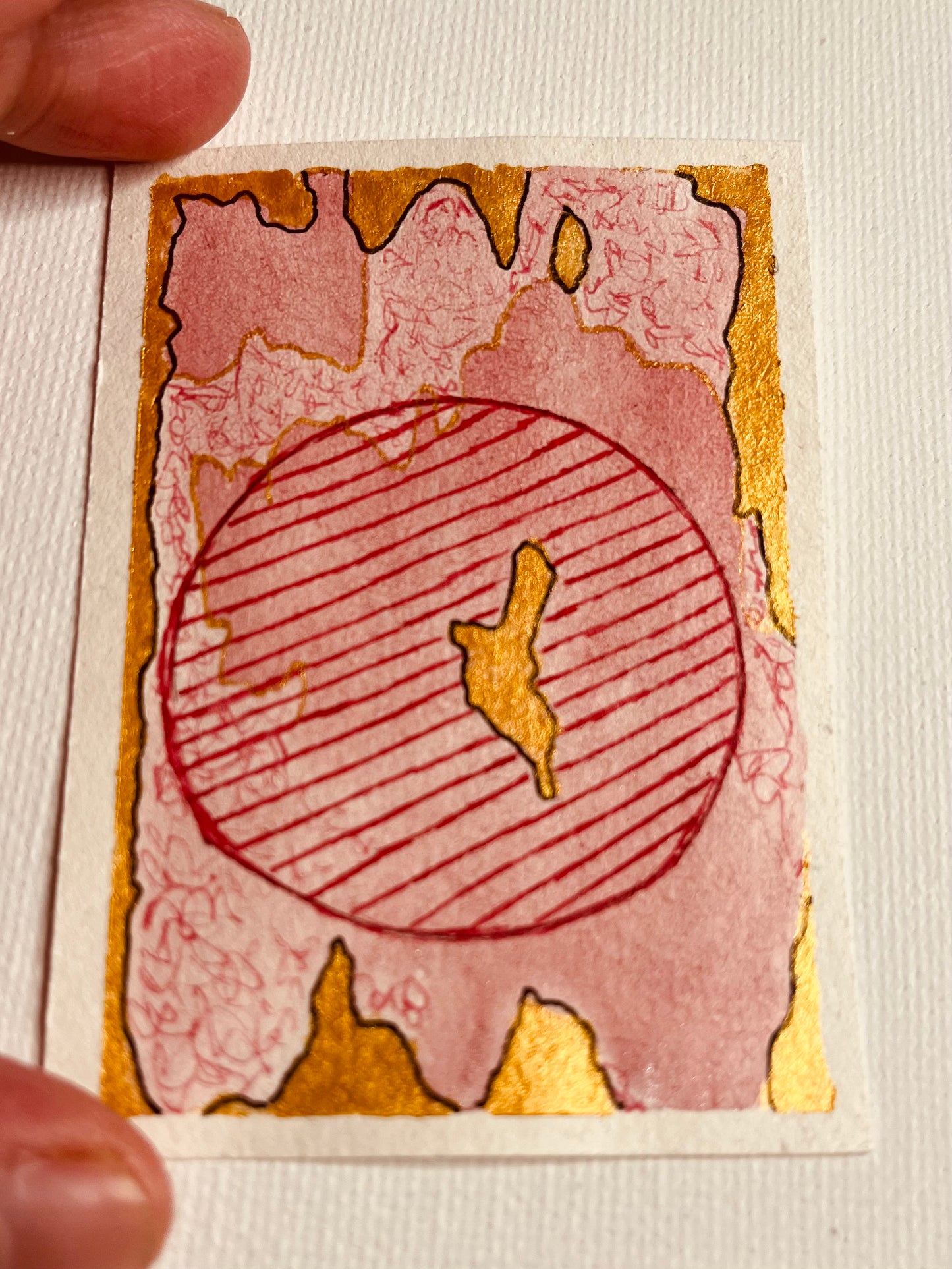 ACEO - Pink Interstellar 3 - Science Fiction Meets Creativity