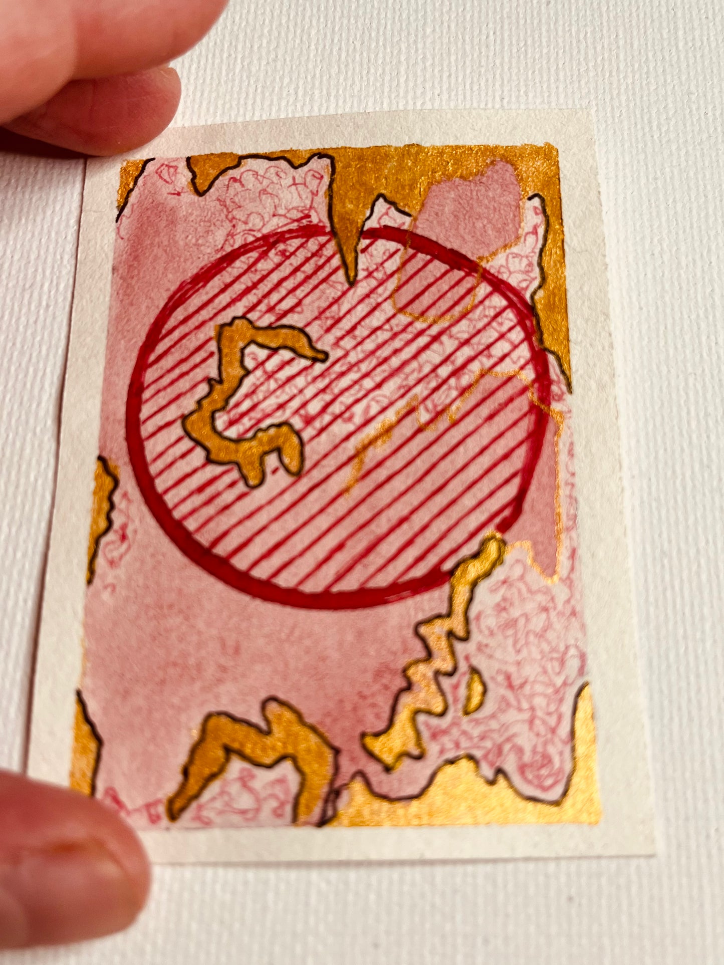 ACEO - Pink Interstellar 2 - Science Fiction Meets Creativity