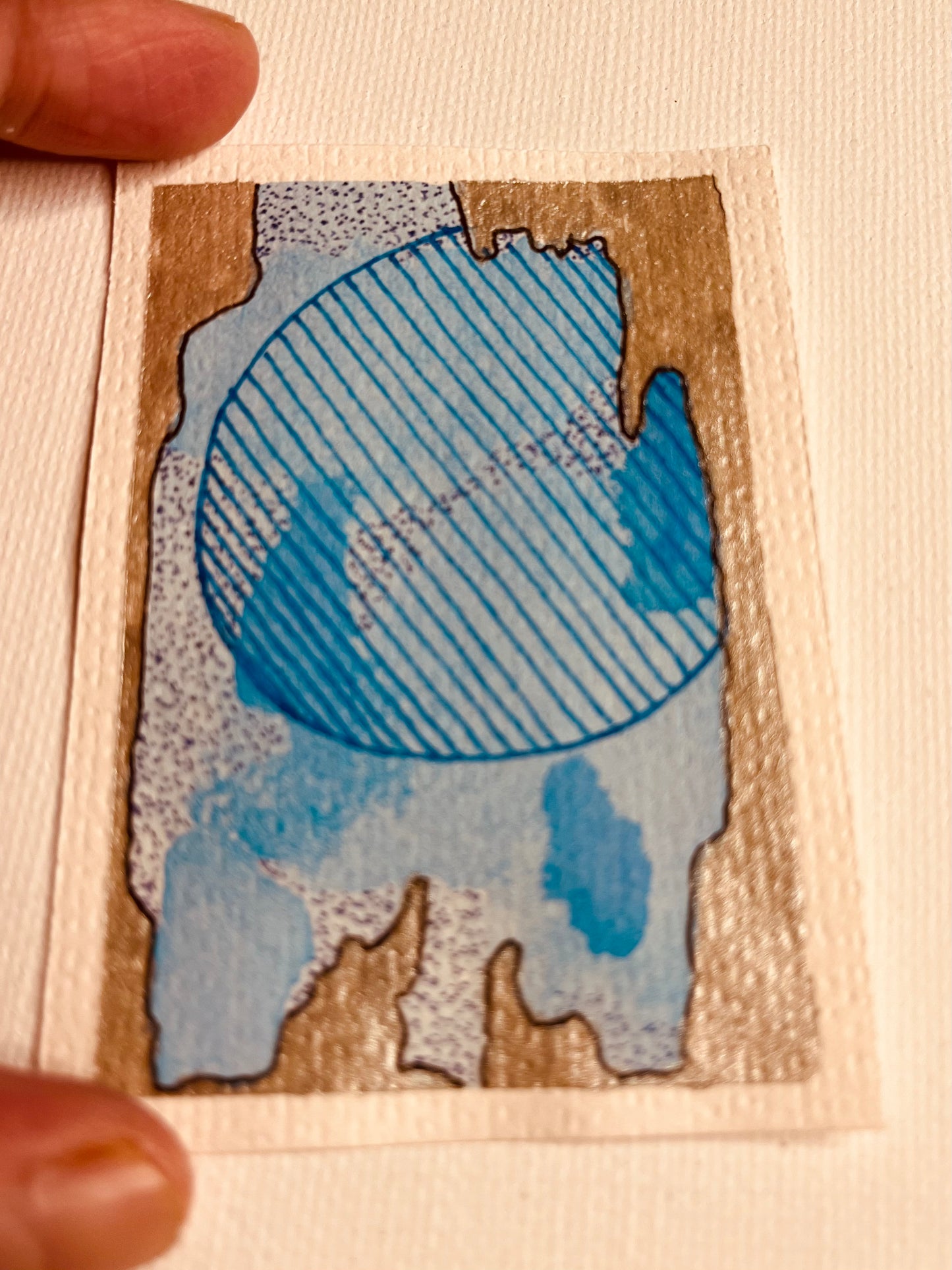 ACEO - Blue Interstellar 7 - Science Fiction Meets Creativity