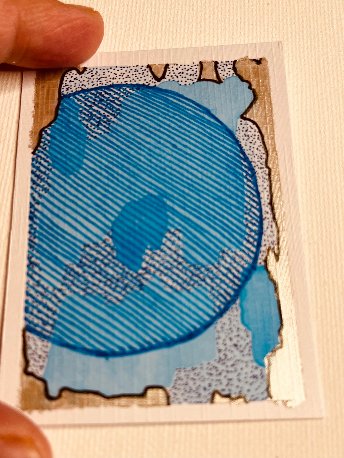ACEO - Blue Interstellar 2 - Science Fiction Meets Creativity