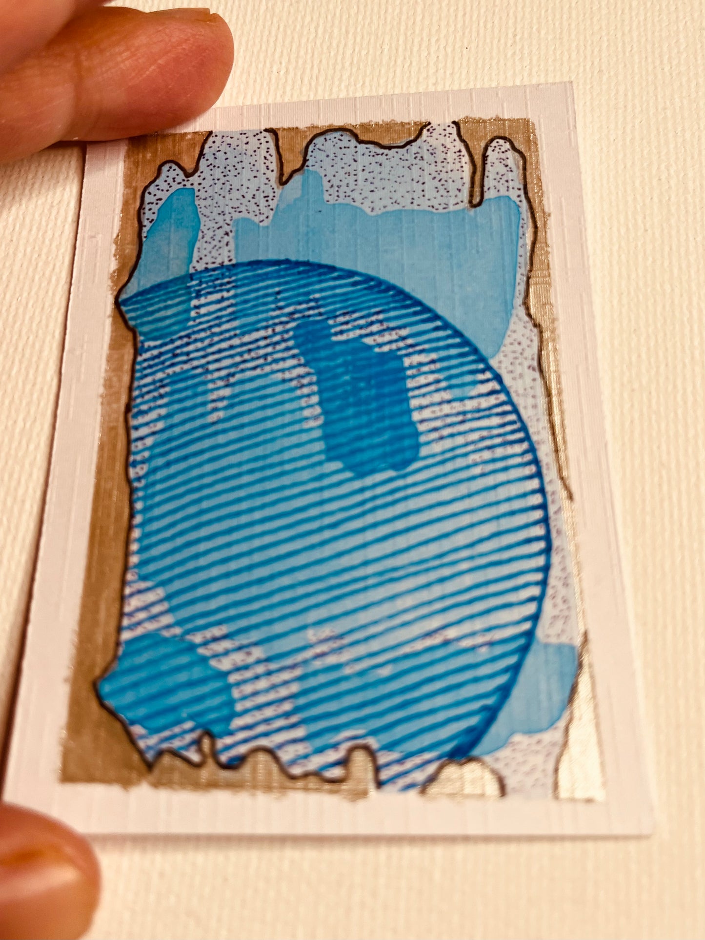 ACEO - Blue Interstellar 4 - Science Fiction Meets Creativity