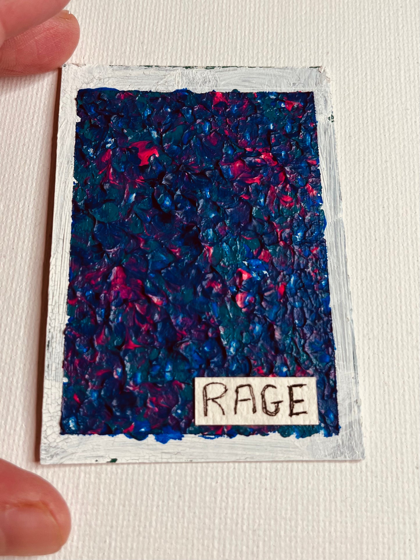 ACEO - Blue Industrial Art - Rage