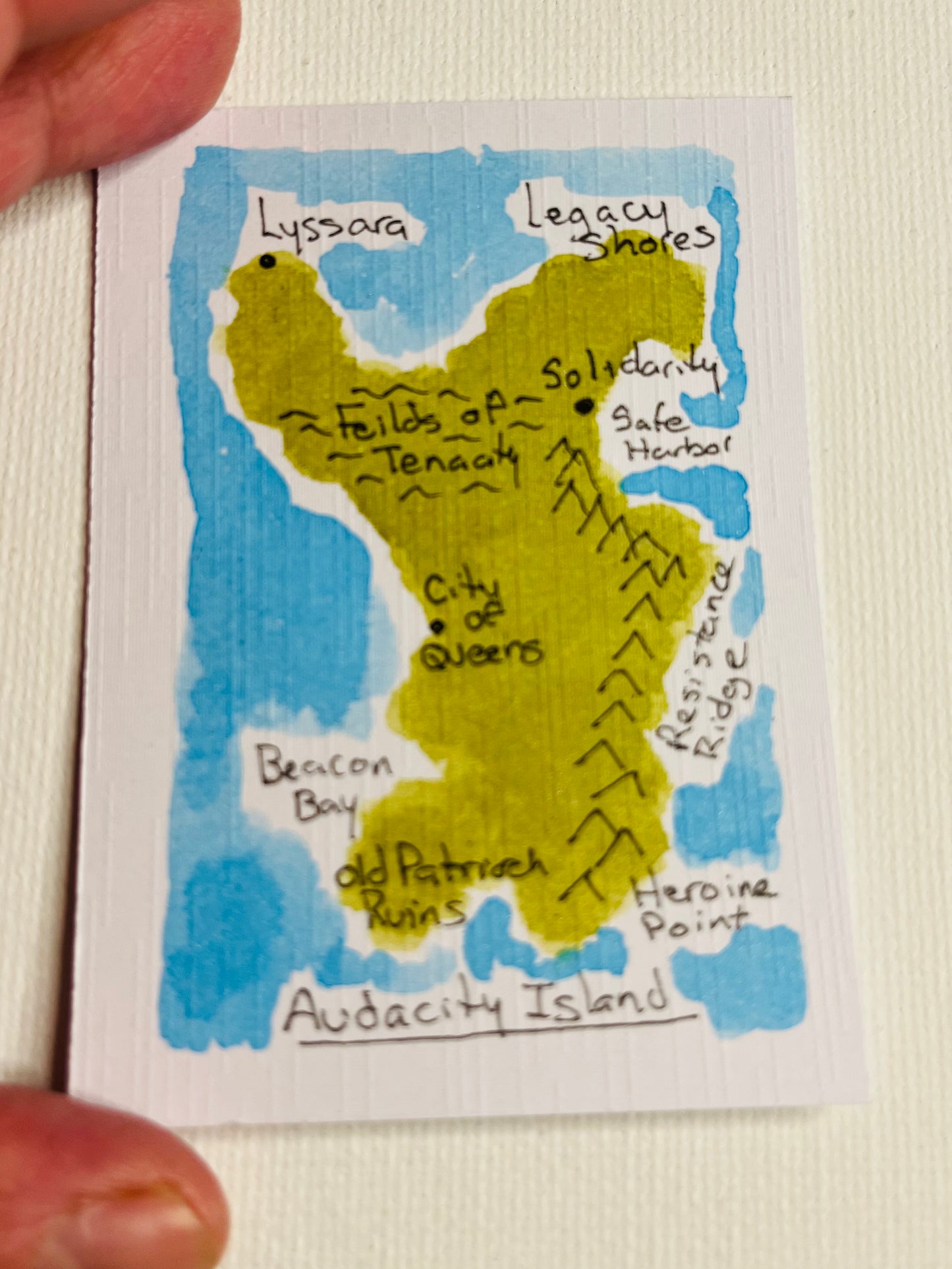 ACEO - Feminist Island: Audacity Island