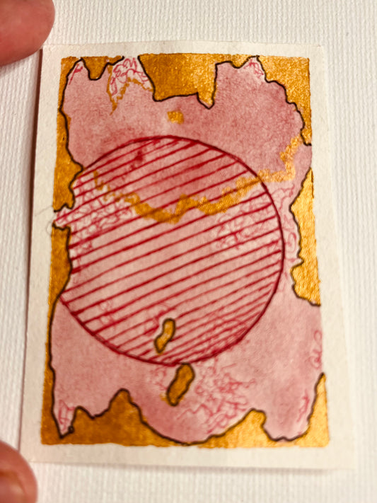 ACEO - Pink Interstellar 1 -Science Fiction Meets Creativity
