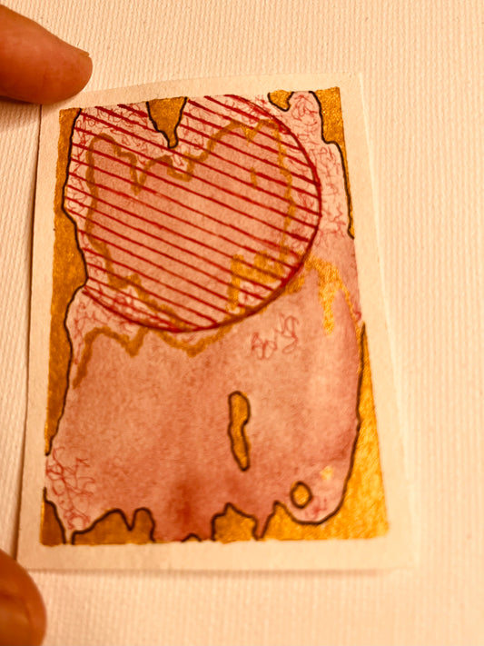 ACEO - Pink Interstellar 3 - Science Fiction Meets Creativity