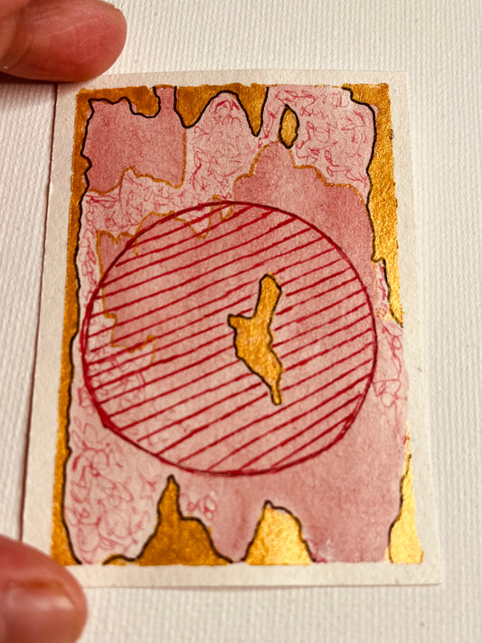 ACEO - Pink Interstellar 3 - Science Fiction Meets Creativity