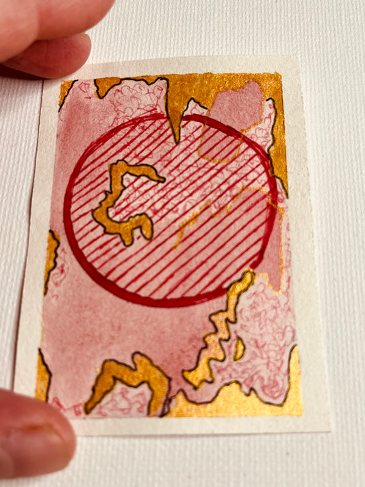 ACEO - Pink Interstellar 2 - Science Fiction Meets Creativity