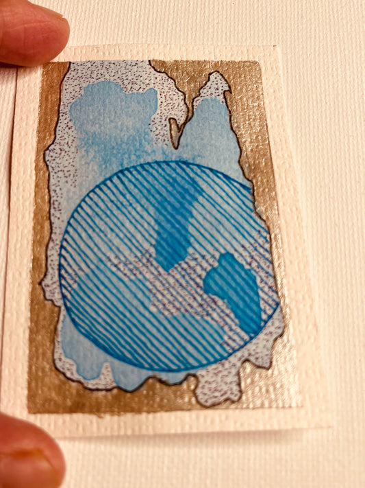 ACEO - Blue Interstellar 1 - Science Fiction Meets Creativity