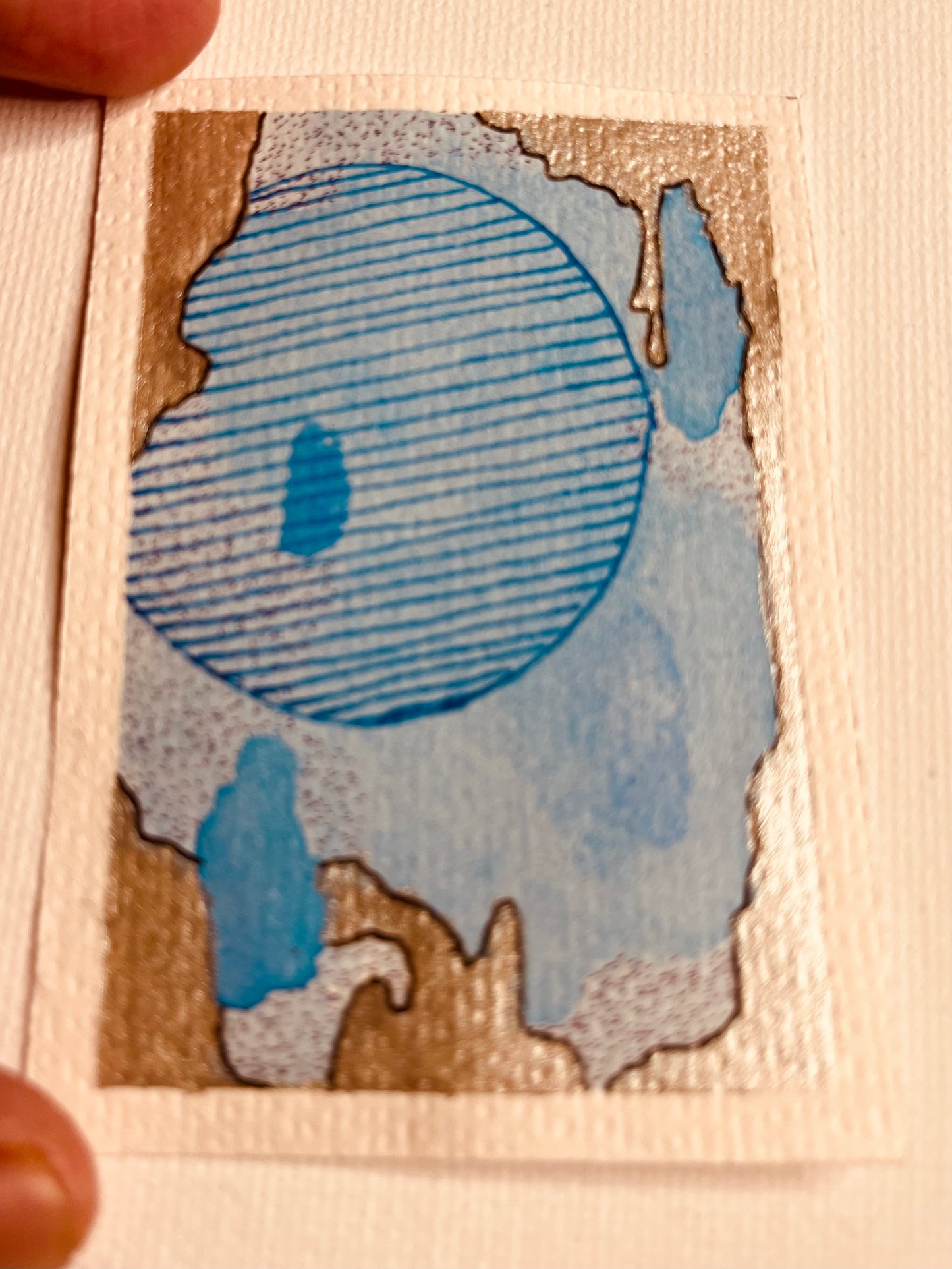 ACEO - Blue Interstellar 8 - Science Fiction Meets Creativity