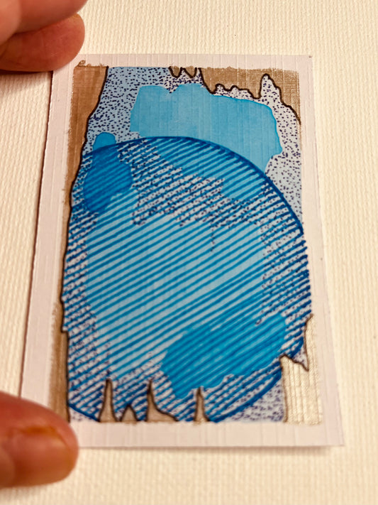 ACEO - Blue Interstellar 6 - Science Fiction Meets Creativity