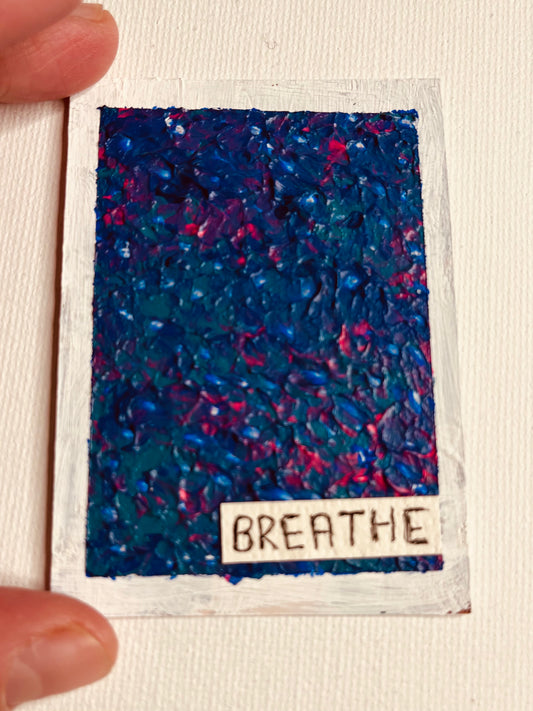 ACEO - Blue Industrial Art - Breathe