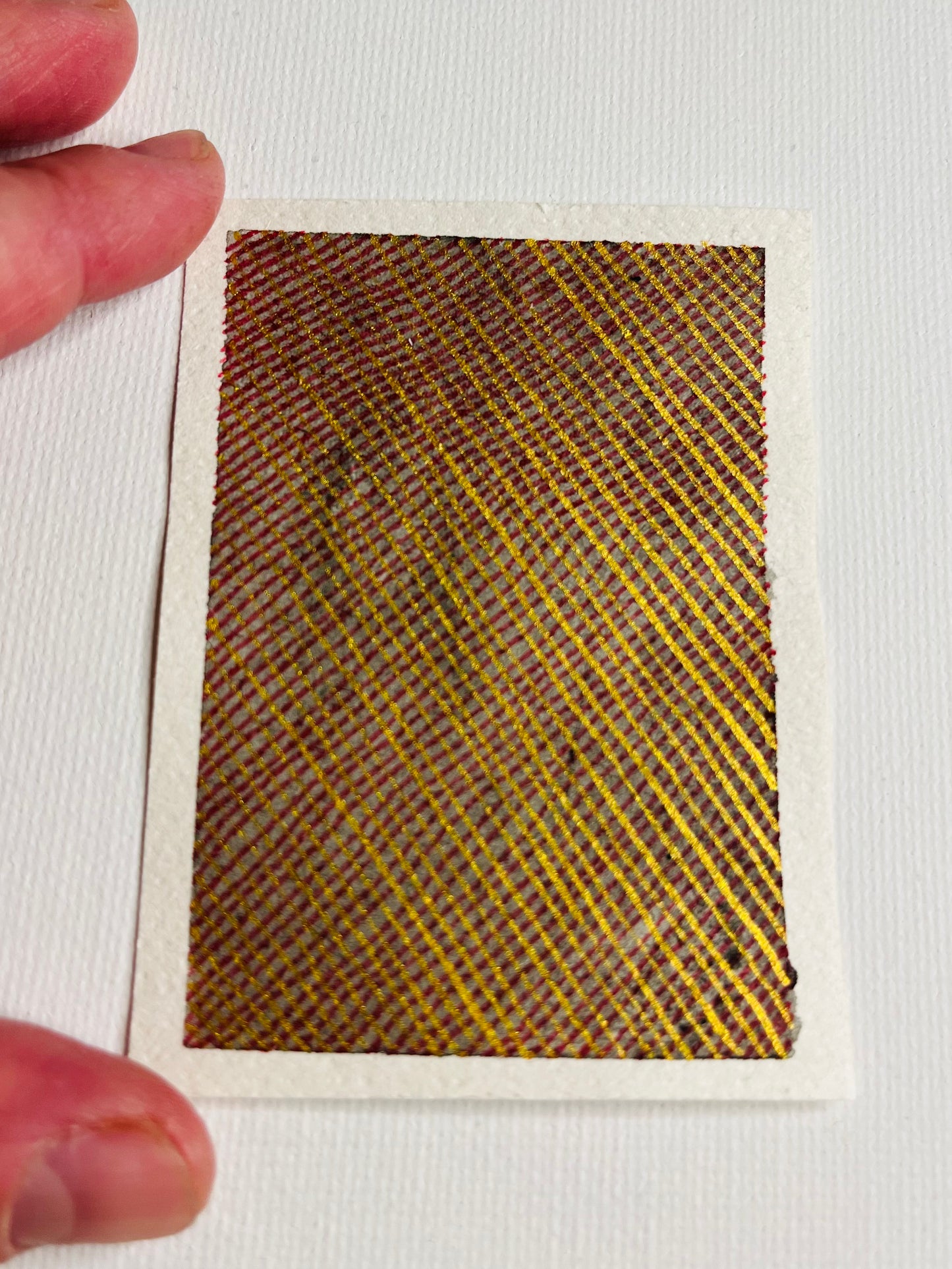 ACEO - Abstract Line Art: Black, Red and Gold