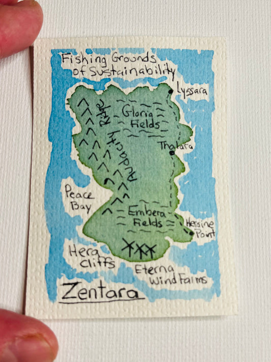 ACEO - Feminist Island - Zentara