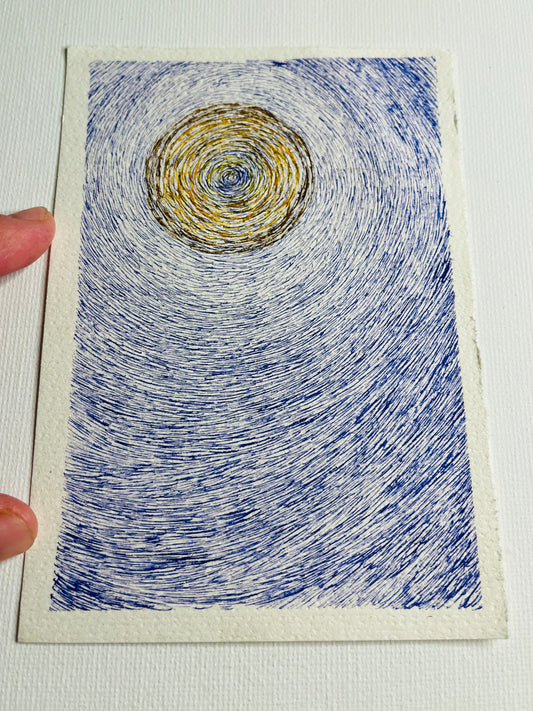 Line Art - Sun in Sky