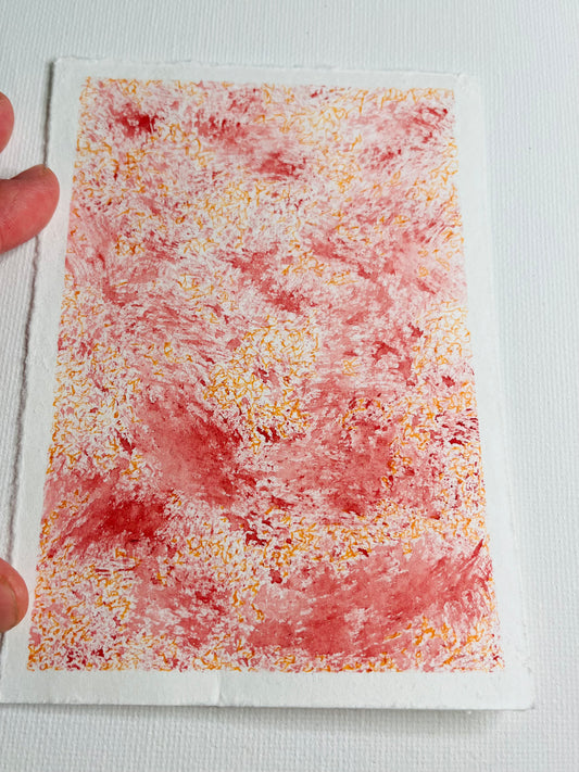Abstract Ink Art in Red and Orange
